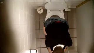 office Wc Spy Cam Hidden cam cowoker Sonja stockings 2